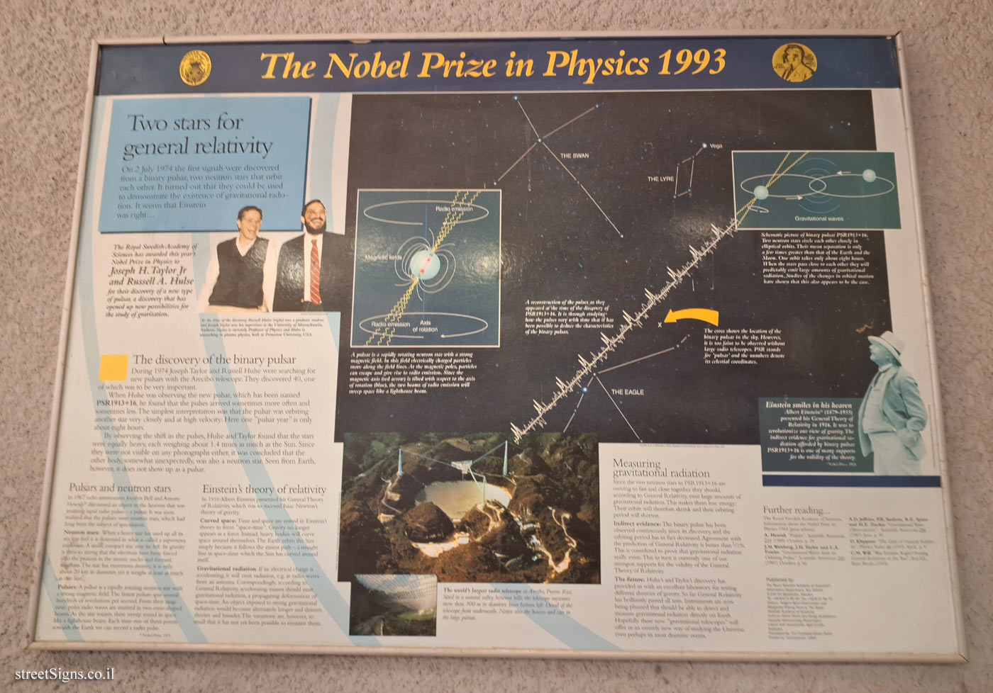 TLV Univ. - School of Physics - 1993 Physics Nobel Prize - Discovery of a binary pulsar