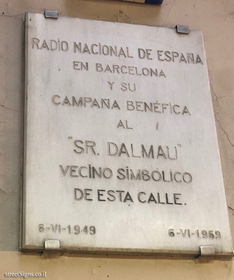 Barcelona - A memorial plaque to actor and comedian Emili Fàbregas