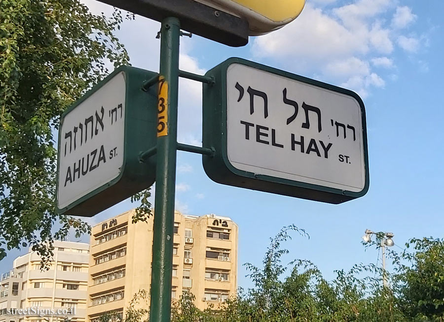 Ra’anana - the intersection of Tel-Hai streets and Ahuza Streets
