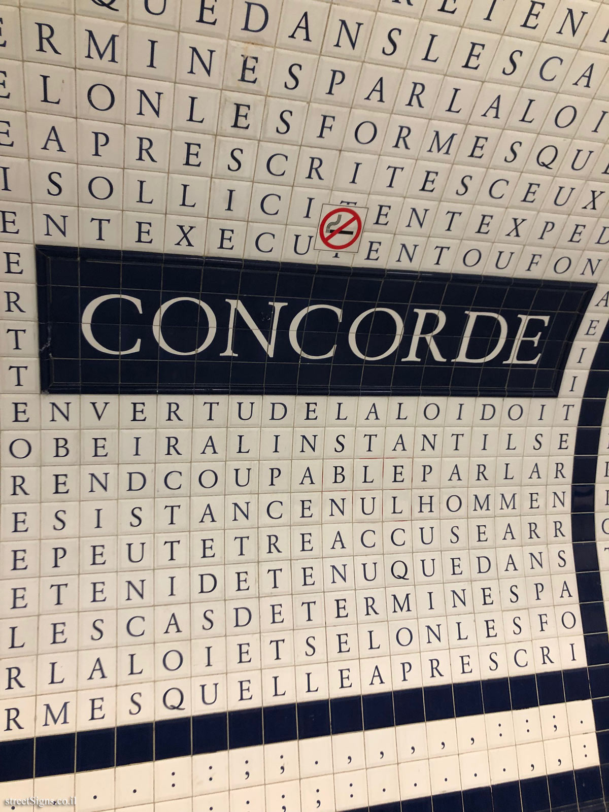 Paris - Concorde Metro Station - interior of the station