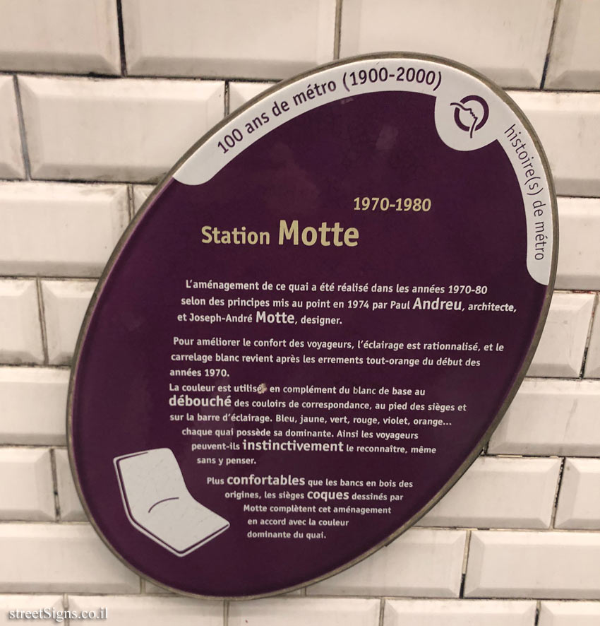 Paris - 100 Years of Metro History - 1970-1980 - Motte Station