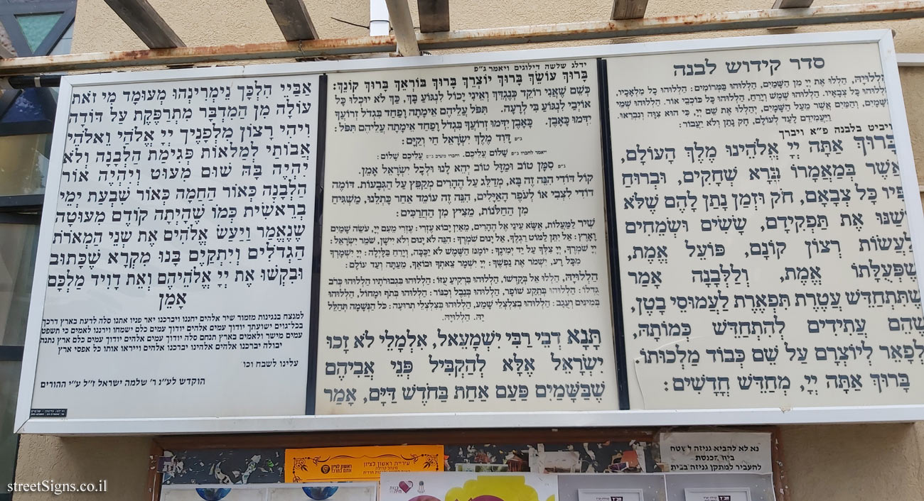 Rishon LeZion - Chabad synagogue - Kiddush levana