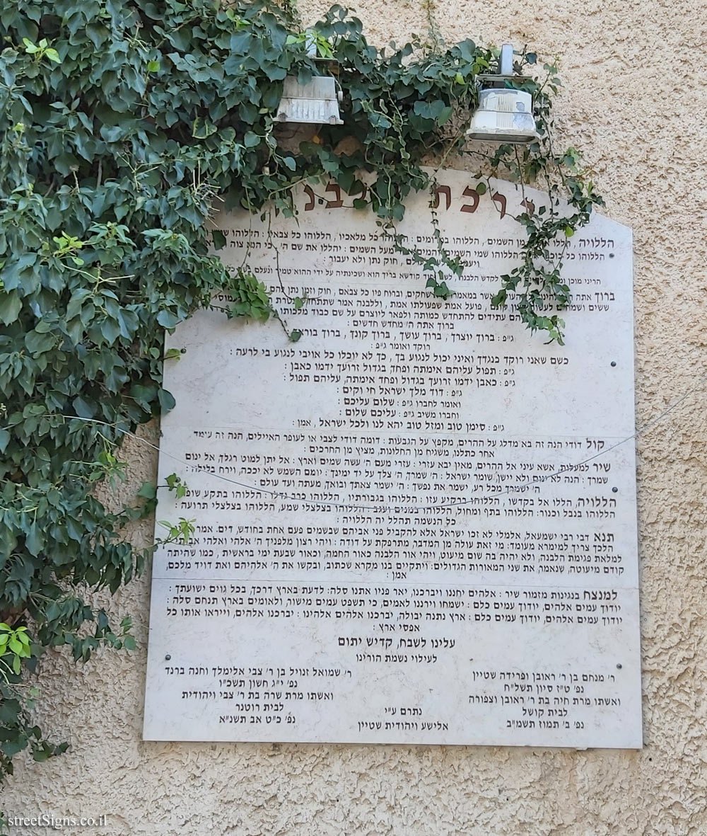 Netanya - The "Tzeiri Zion" Synagogue - Kiddush levana