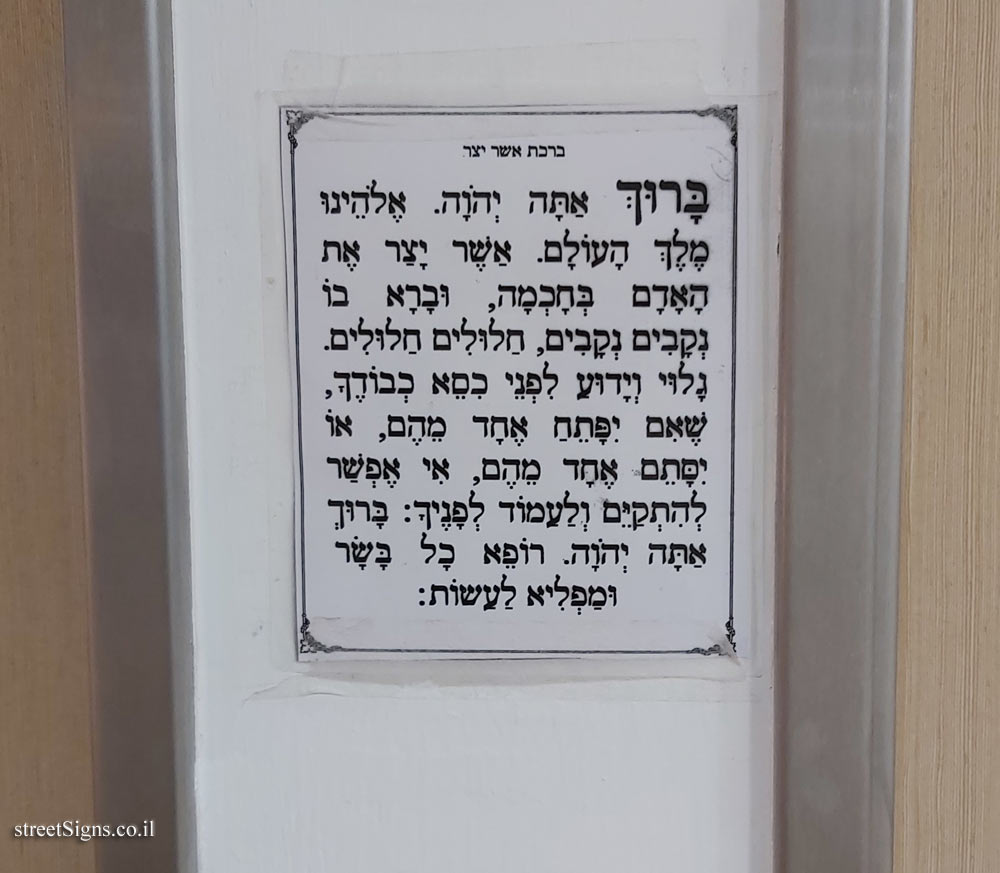 Tel Hashomer Hospital - Asher yatzar Blessing
