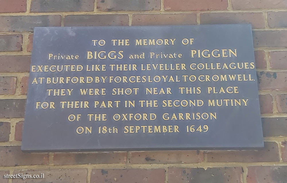 Oxford - the place where Biggs and Pigen were executed