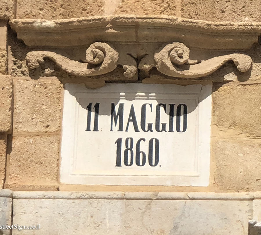 Marsala - A memorial sign for landing in Marsala