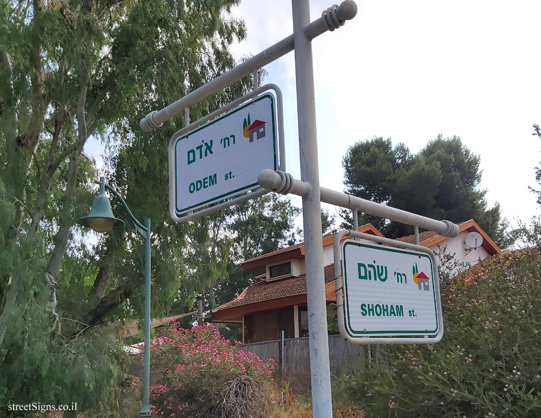 Beit Yehoshua - the intersection of Odem and Shoham streets