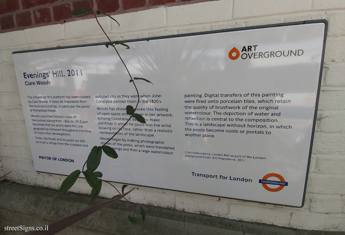 London - Claire Woods’ Works at the Hampstead Heath Overground Station
