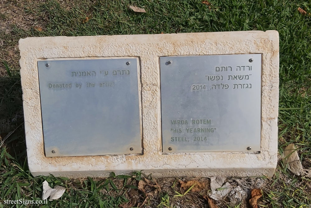 Tel Hashomer Hospital- Sculpture Garden - "His Yearning" Varda Rotem outdoor sculpture