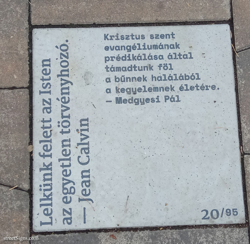Budapest - Calvin Square plaques - Calvin and Pál