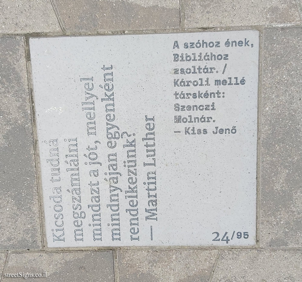 Budapest - Calvin Square plaques - Luther and Jenő