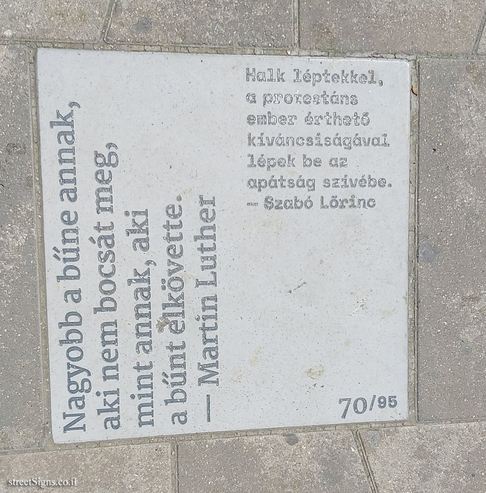 Budapest - Calvin Square plaques - Luther and Szabó