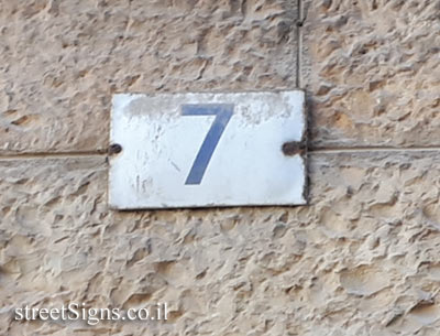 Jerusalem - Kiryat Moshe 7 - Very old number of a house