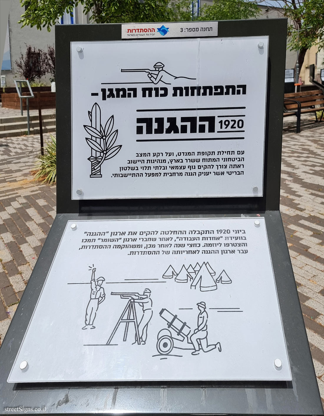 Rishon Lezion - Histadrut Garden - Milestones in the History of the Histadrut - Station 3