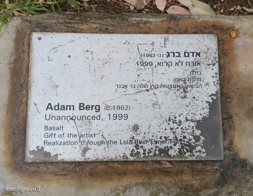 Tel Aviv - Lola Beer Ebner Sculpture Garden - "Unannounced" - Adam Berg