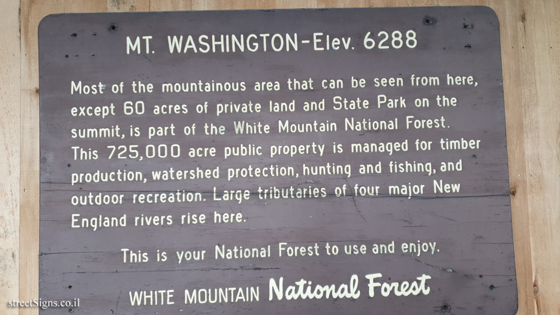 Mount Washington - Elevation point