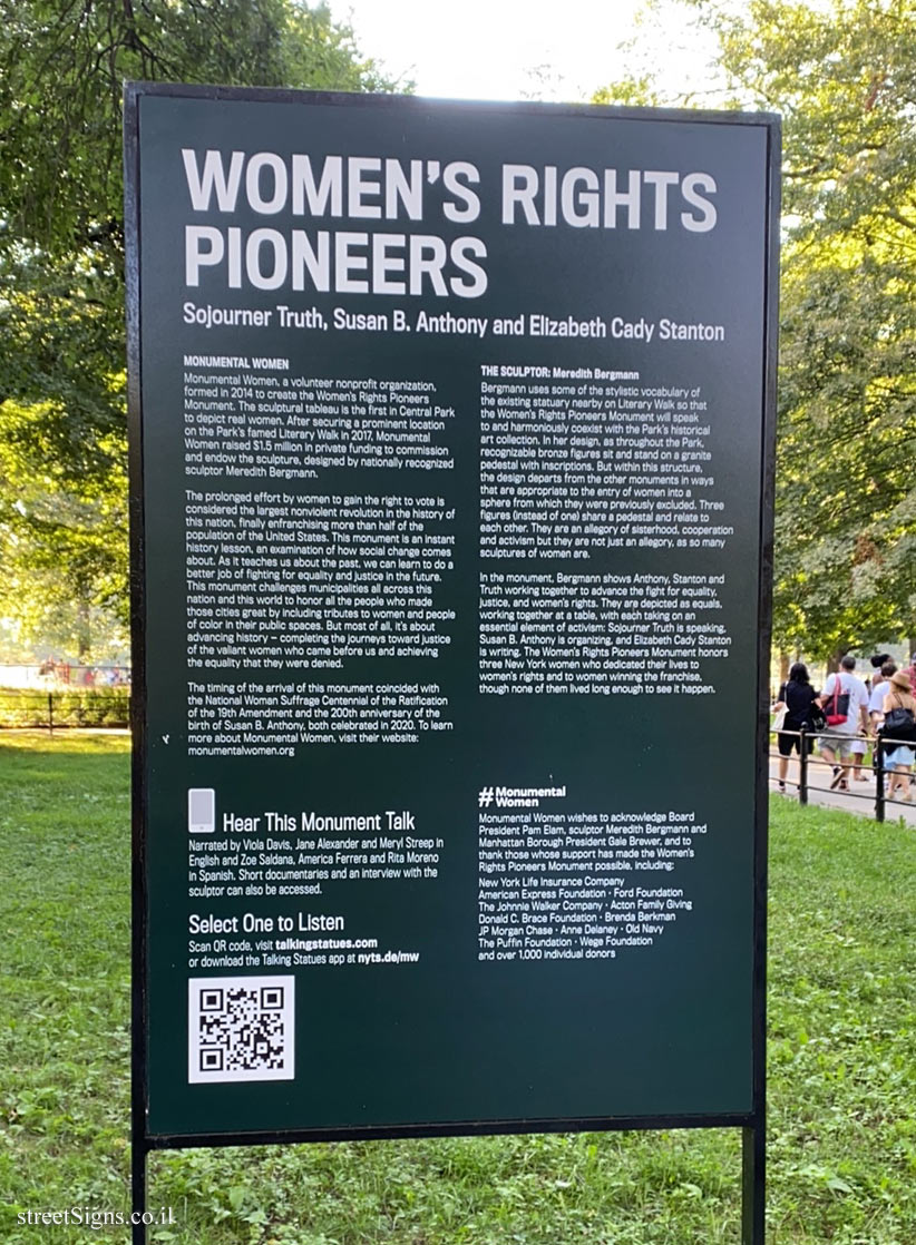 New York - Central Park - "Women’s Rights Pioneers" - Outdoor Statue by Meredith Bergmann