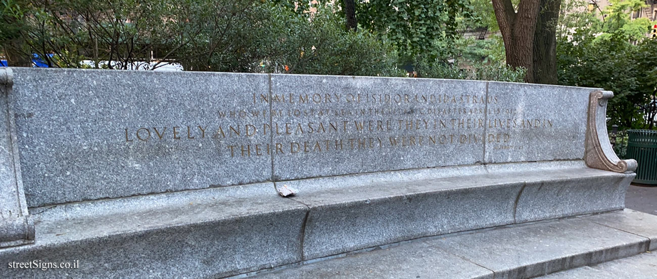 New York - Isidore and Ida Strauss Memorial Site
