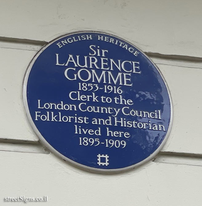 London - English Heritage - The house where Sir Laurence Gomme lived