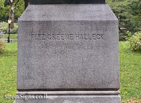 New York - Central Park - A statue in memory of Fitz Greene Halleck