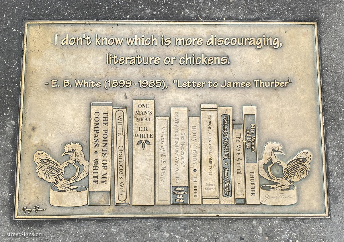 New York - Library Walk - Quote from Elwyn Brooks White’s letter to James Thurber