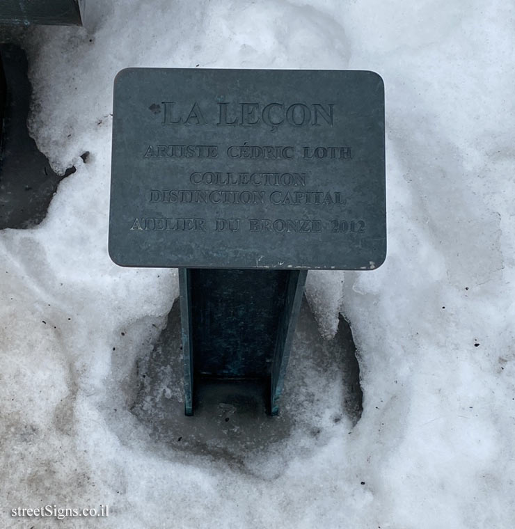 Montreal - "The Lesson" is an outdoor sculpture by Cédric Loth