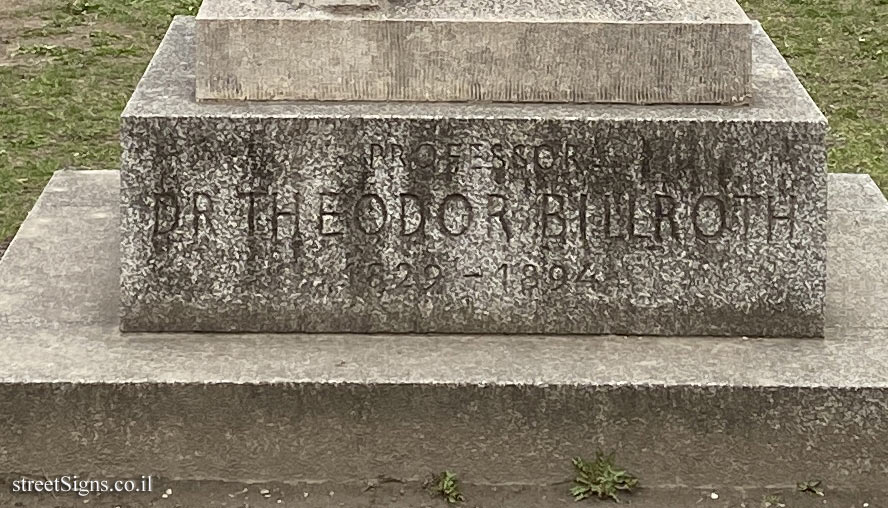 Vienna - A memorial statue of Dr. Theodor Billroth