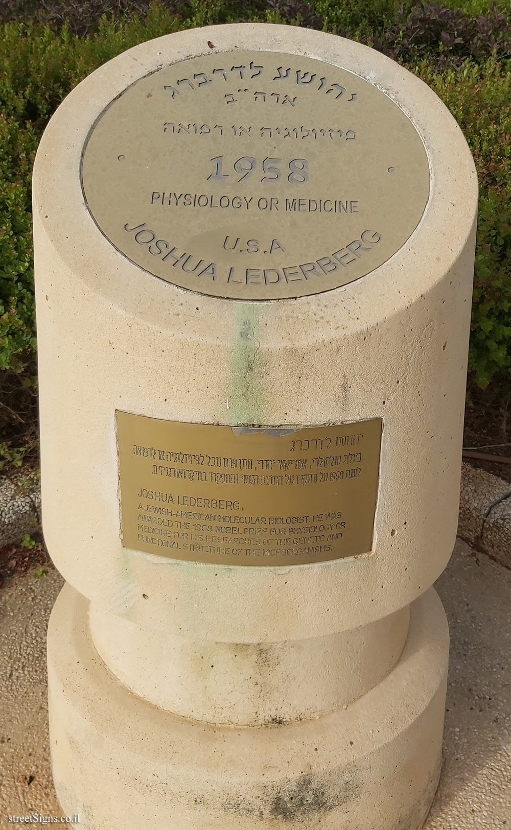 Rishon Lezion - Nobel Laureates Boulevard - Joshua Lederberg