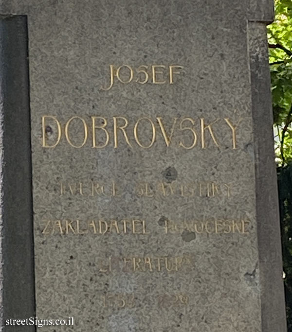 Prague - a statue commemorating Josef Dobrovský