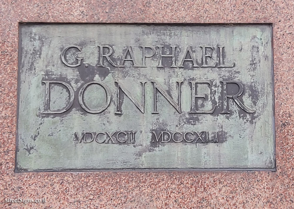 Vienna - A monument in memory of the sculptor Georg Rafael Donner