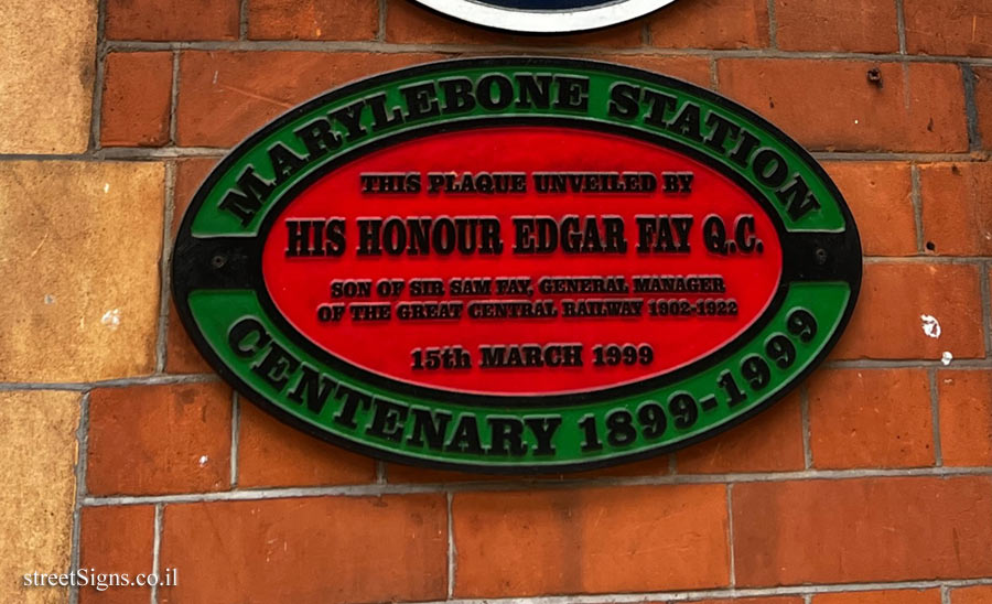 London - Commemoration of the 100th anniversary of the Marylebone Railway Station
