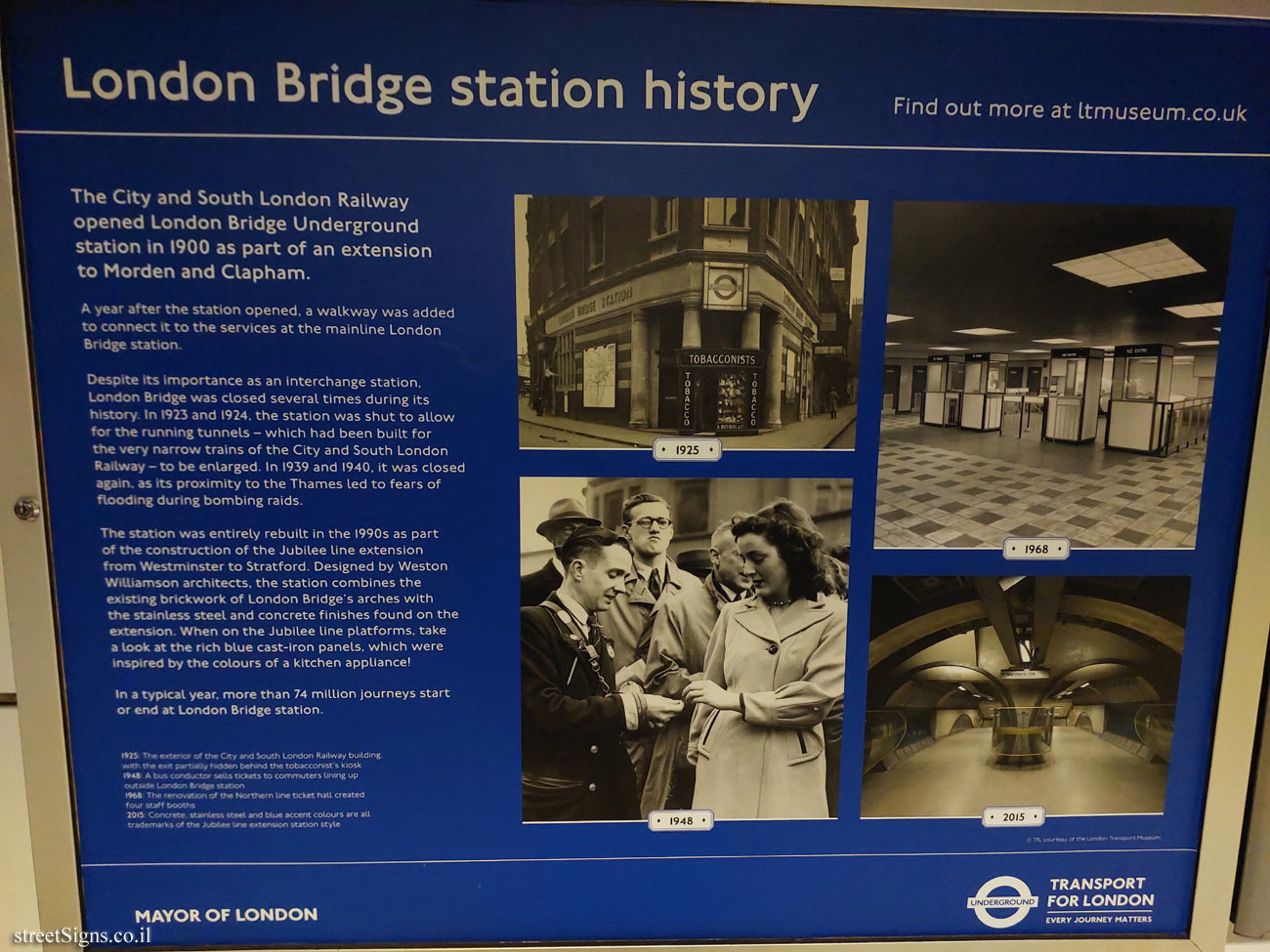 London - London Underground History - London Bridge Station