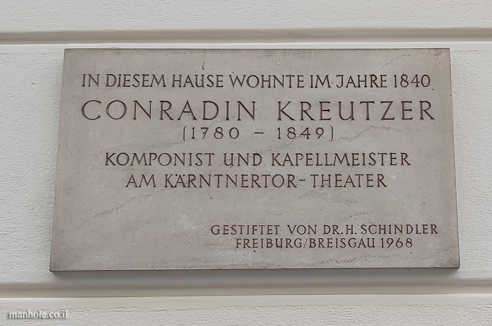 Vienna - the house where the composer Conradin Kreutzer