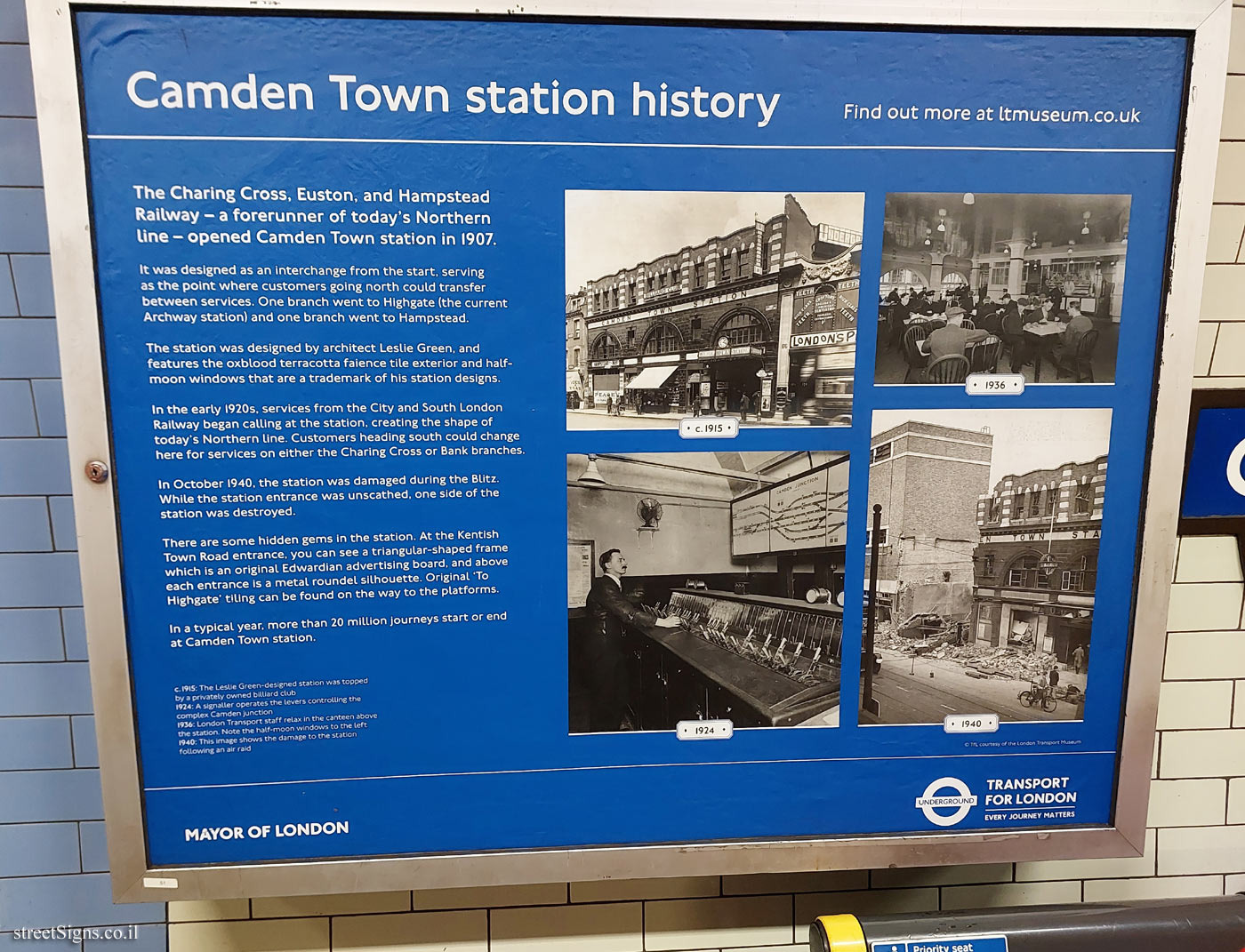 London - London Underground History - Camden Town Station