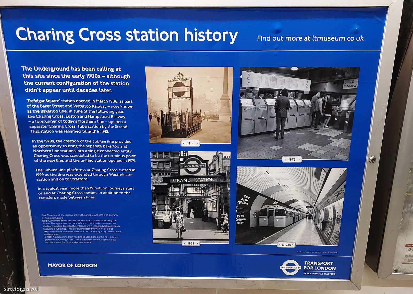 London - London Underground History - Charing Cross Station