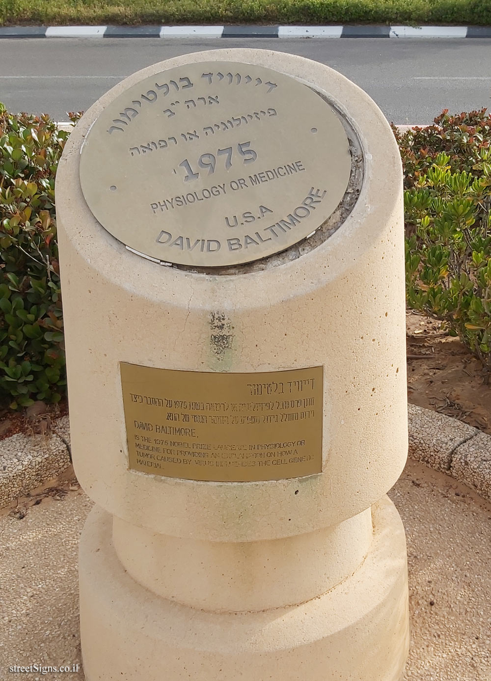 Rishon Lezion - Nobel Laureates Boulevard - David Baltimore