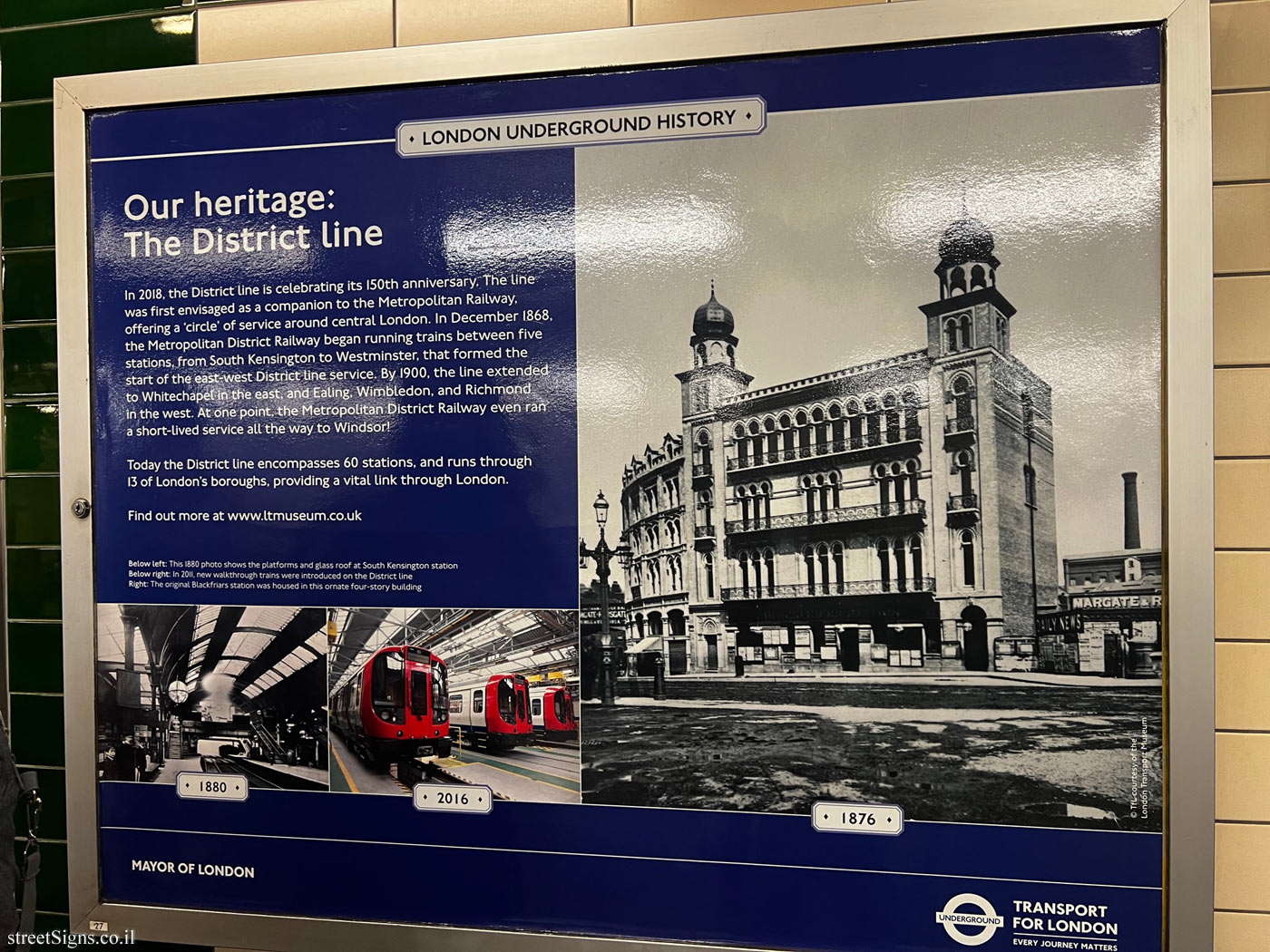 London -  London Underground History - Our heritage: The District line