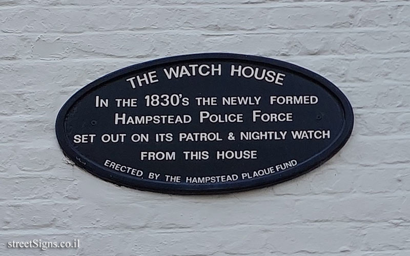 London - Hampstead - Commemorative plaque at the site of the watch house