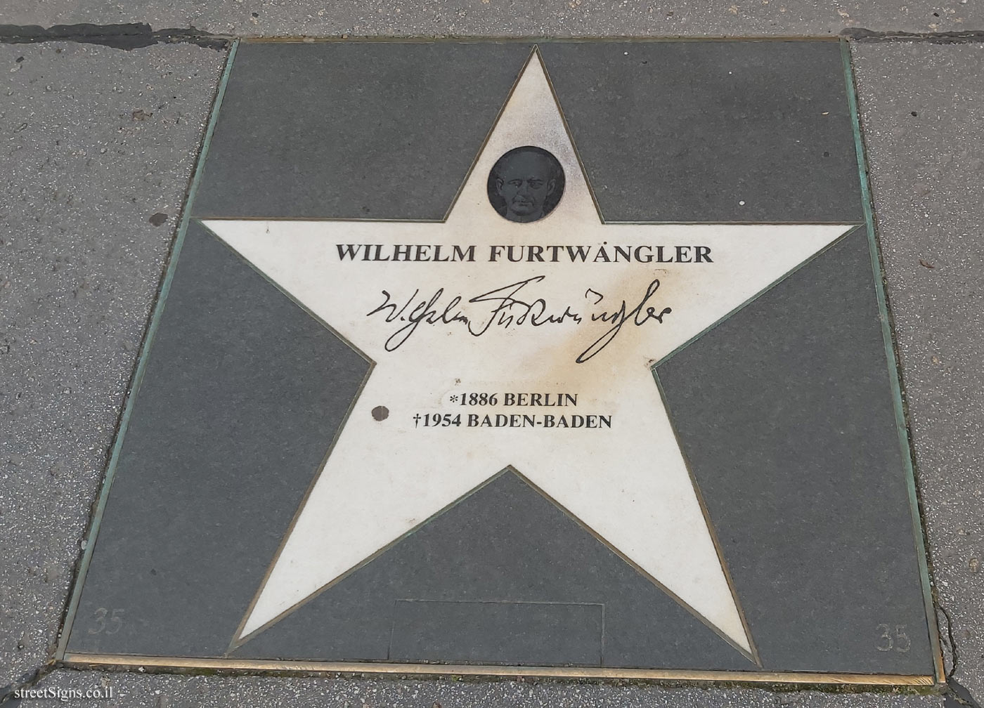 Vienna - Walk of Fame - Wilhelm Furtwängler