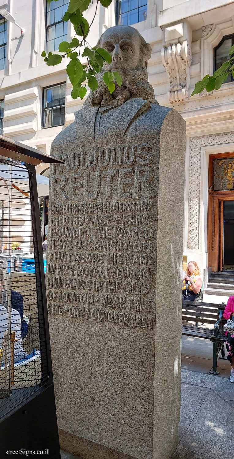 London - Paul Julius Reuter Memorial