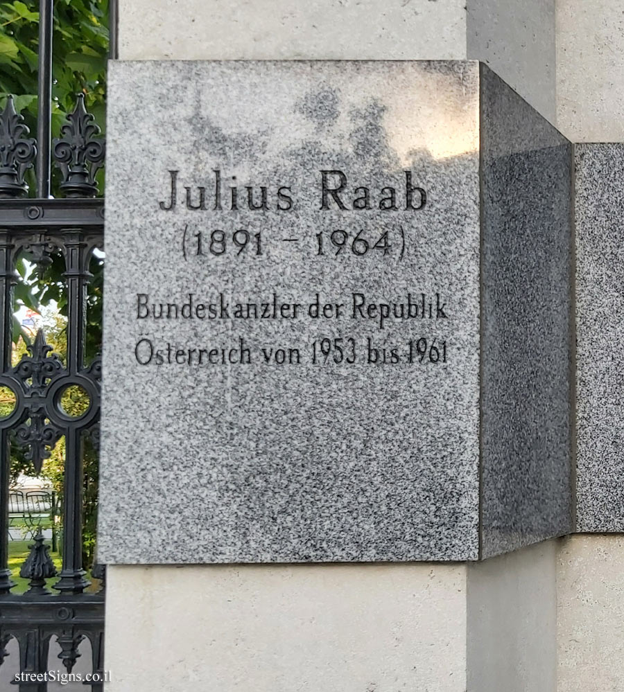 Vienna - Memorial plaque to Julius Raab
