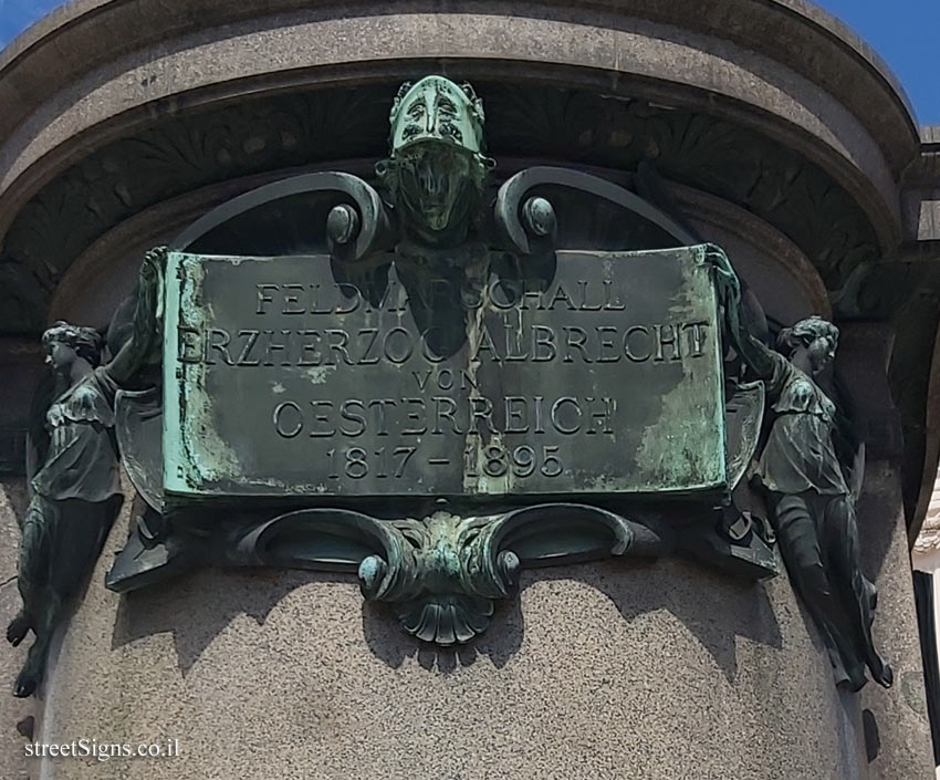 Vienna - the statue of Archduke Albert, Duke of Teschen in the Albertina Museum