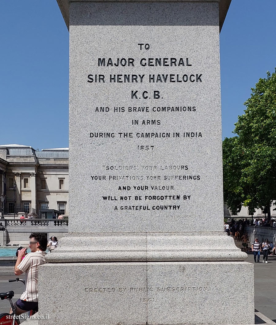 London - Trafalgar Square - Statue commemorating Henry Havelock