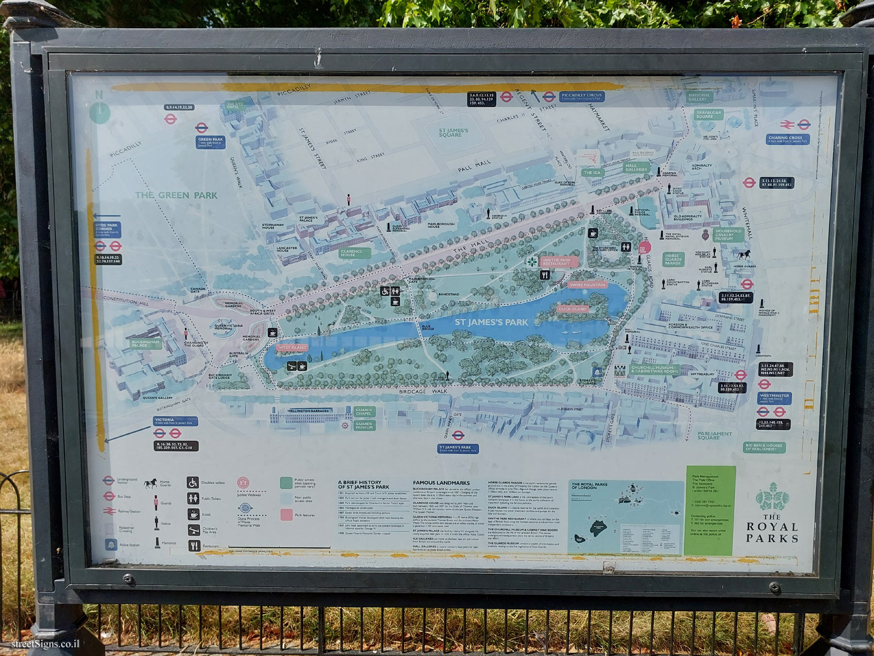 London - St James’s Park map