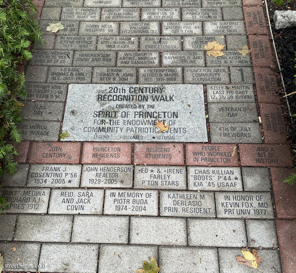 Princeton - 20th Century Recognition Walk
