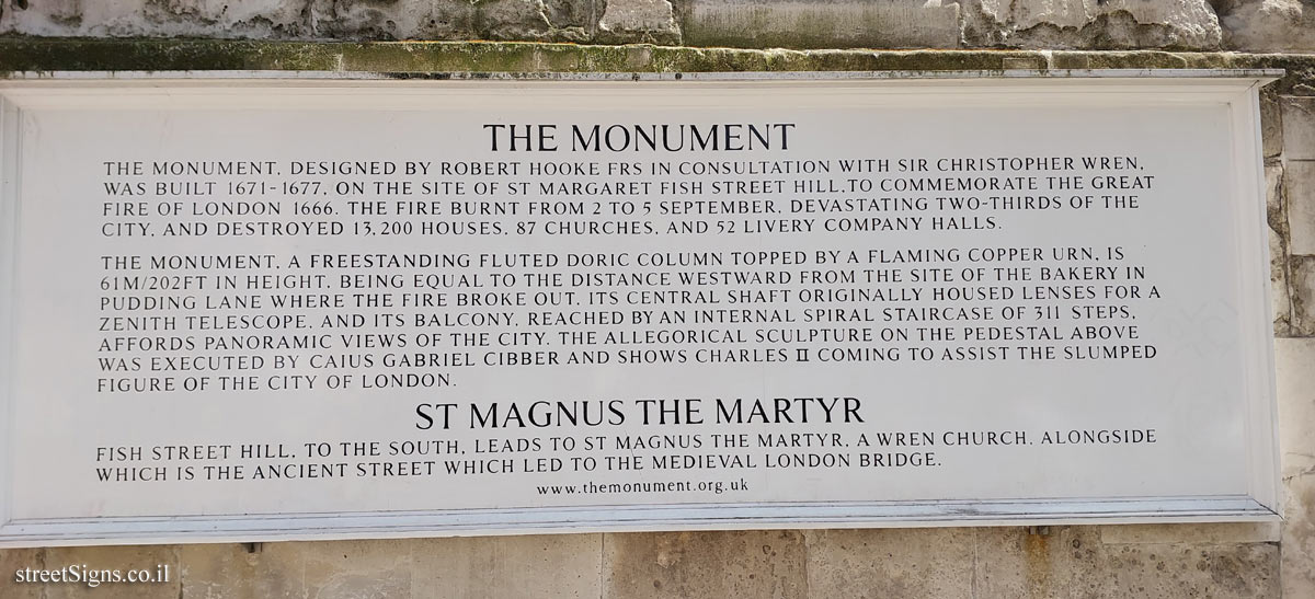 London - Monument to the Great Fire of London