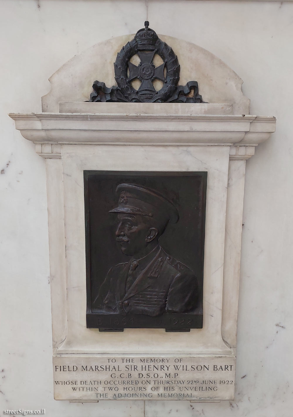 London - Liverpool Station - Memorial plaque to Sir Henry Wilson