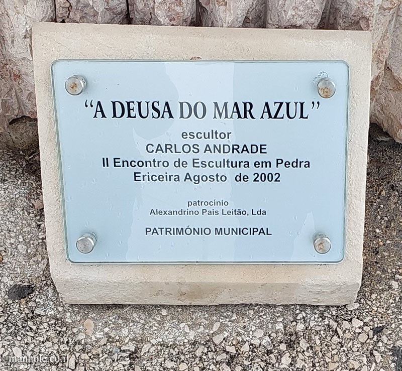 Ericeira - "Goddess of the Blue Sea" outdoor sculpture by Carlos Andrade