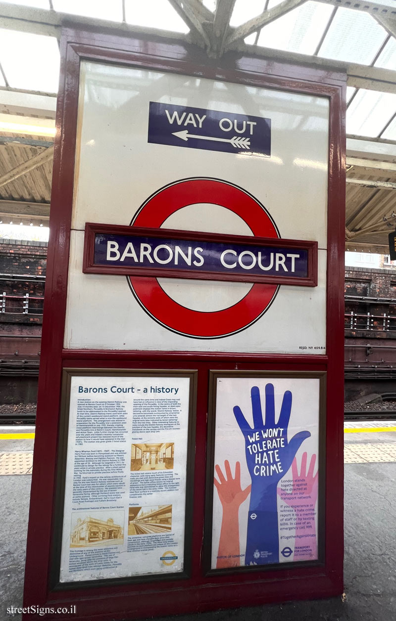 London - Barons Court tube station