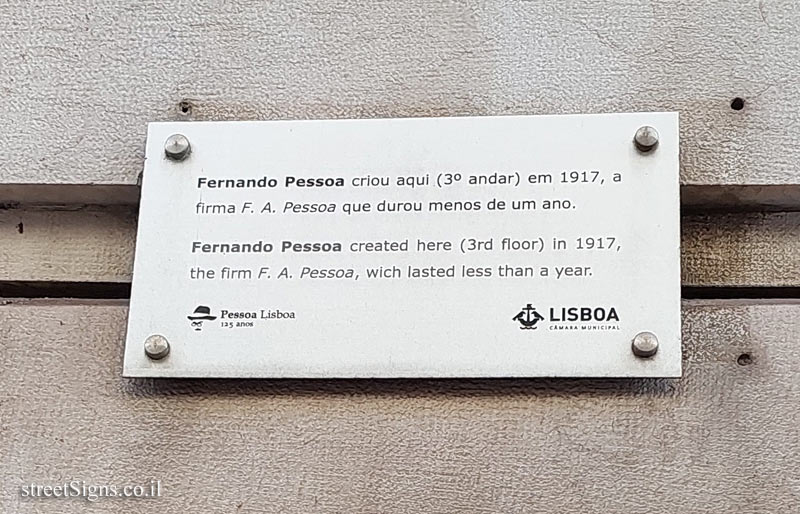 Lisbon - the place where Fernando Pessoa founded his company